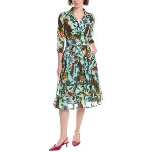 Samantha Sung Womens Audrey 4 Shirtdress, Blue